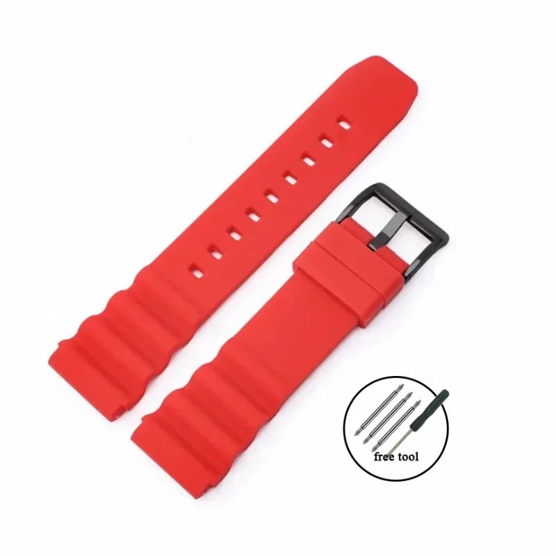 Silicone Watch Band 20mm 22mm For Rolex SUBMARINER Waterproof Diving Bracelet For Citizen For Seiko SKX007 SRP777J1 Sports Strap