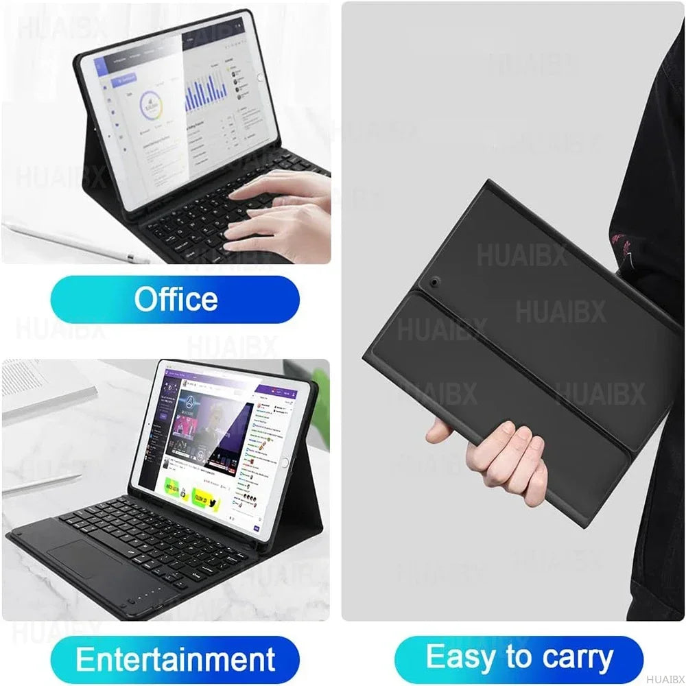 For Samsung Galaxy Tab S9 FE 10.9 Inch Case, Detachable Keyboard for Samsung Tab S9 FE SM-X510/X516B