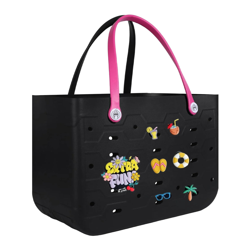 EVA Large Tote Bag Beach Storage 2 in 1 Waterproof Lightweight Travel Handbag for Women