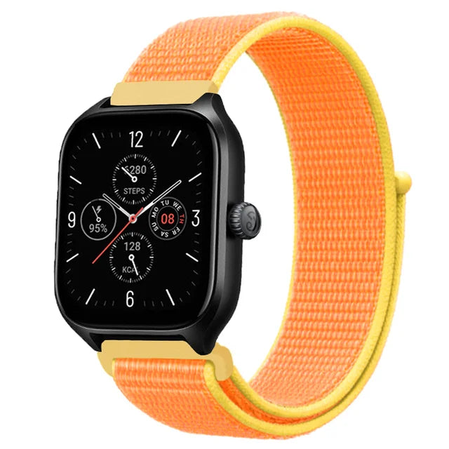 20mm 22mm Nylon Loop Strap for Amazfit GTR 47mm/GTR4 3 Pro/GTS 4 mini/3 Bracelet for Amazfit Balance 3 2/bip 5 6 Max/Stratos 2 3