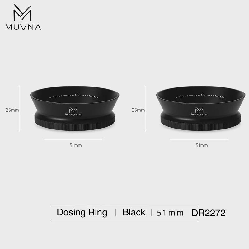 MUVNA Magnetic Dosing Ring Funnel 51/53/58mm, Espresso Ring Dosing Anti-Spill with Magnet Fit Portafilter Barista Accessories
