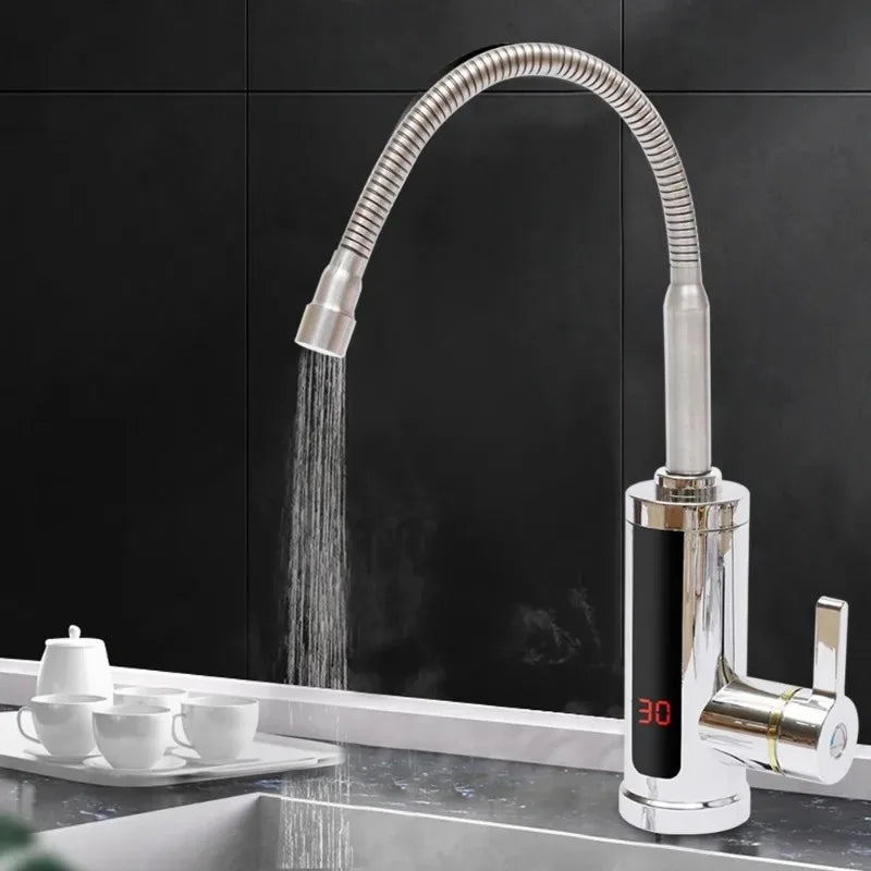 RY-019 Electric Faucet Heater 360° Rotation For Instant Hot Water 3KW with LCD Display for Energy Saving