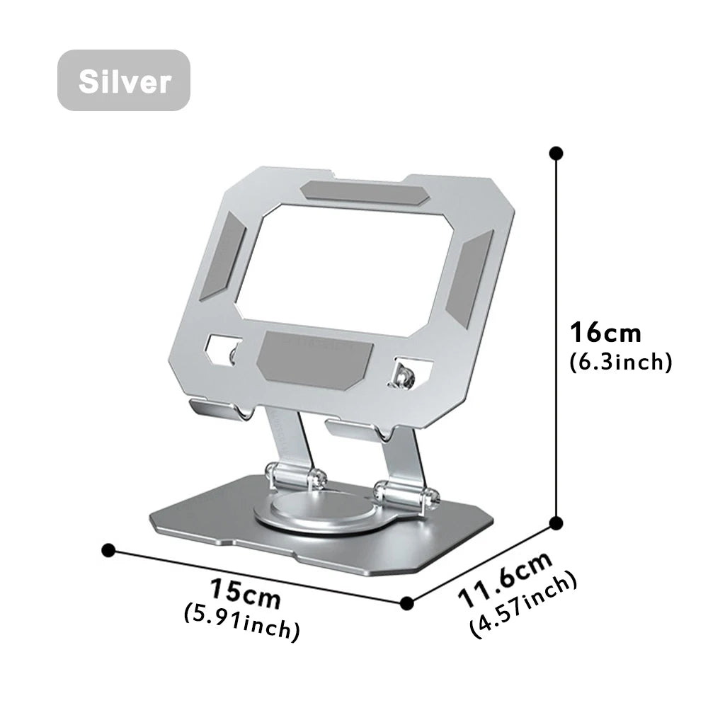 Tablet Holder Carbon Steel Stand with 360° Rotation Adjustable Stand For iPad Pro Air Mini Mobile Phone Desk Bracket 4-15 Inch