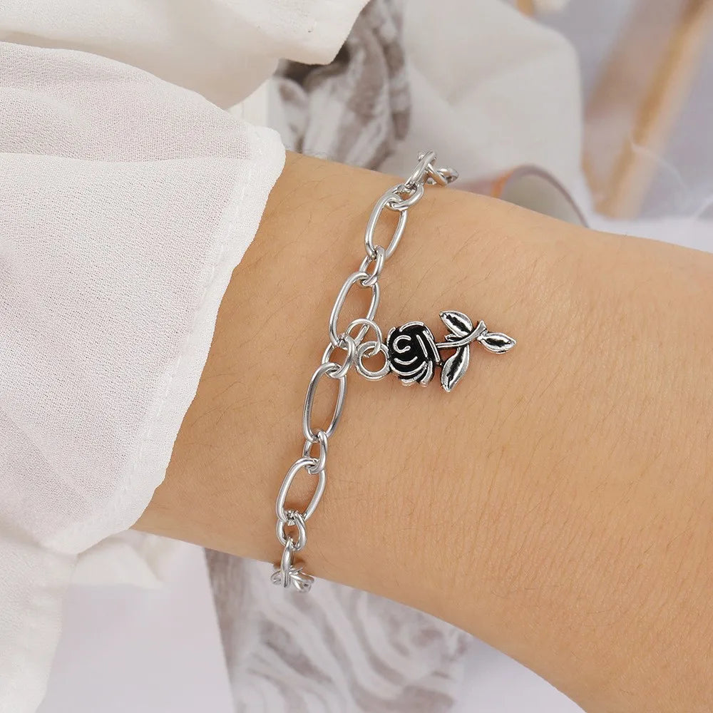 Y2K Zircon Ins Bracelets for Women Korean Fashion Sweet Girls Sparkling Hollow Heart Delicate Chain Bracelet Party Jewelry Gifts