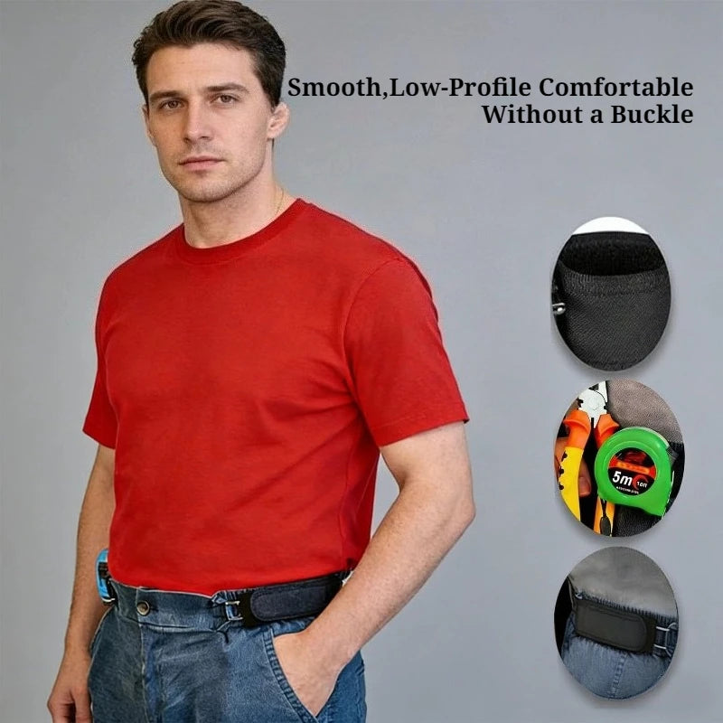 1/2Pcs Adjustable Buckleless Belt Hook Elastic Waist Buckle Waist Belt For Men‘s Gift Casual Belt Without Buckle