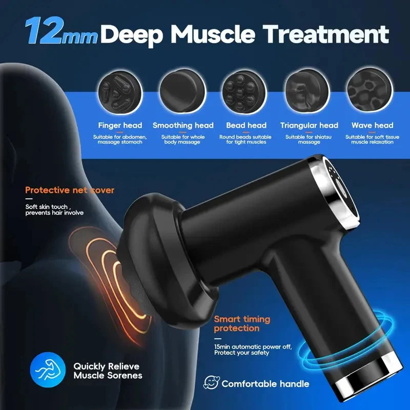 Portable Vibration Massage Fascia Gun, Deep Muscle Relaxation Body Shaping Slimming Machine, Anti-Cellulite Fat Reducing Fitness