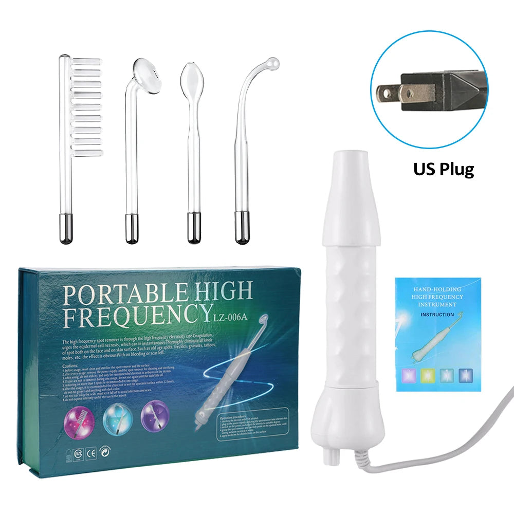 Handheld Electric Skin Therapy Wand 4-in-1 Facial Beauty Tool for Acne Treatment Massage Skin Tightening Wrinkle Reduction