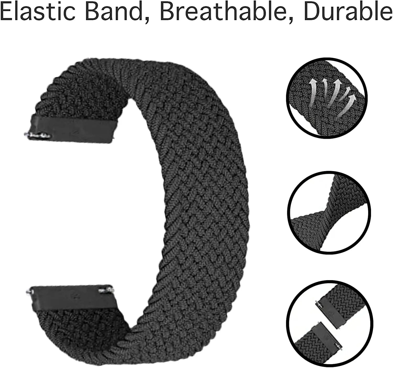 20mm 22mm Watch Straps For Amazfit GTS/4/3/2/2e/GTS2 Mini/GTR 4/3 pro/GTR2/2e/2 Braided solo loop Bracelet Amazfit bip 6 5 band