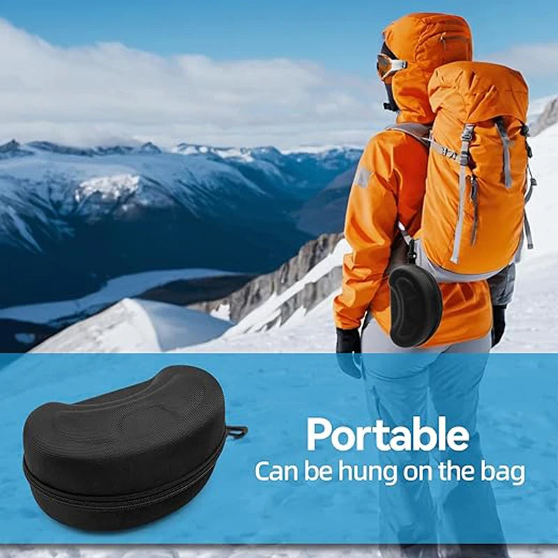 Tolex Ski Snowboard Goggles Storage Box Hard EVA Portable Protection Carrying Case Water Resistant Shockproof Ski Accessories