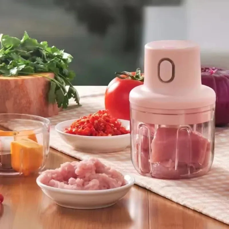 New model multi-functional fully automatic food processor, wireless electric meat grinder, home kitchen garlic crusher