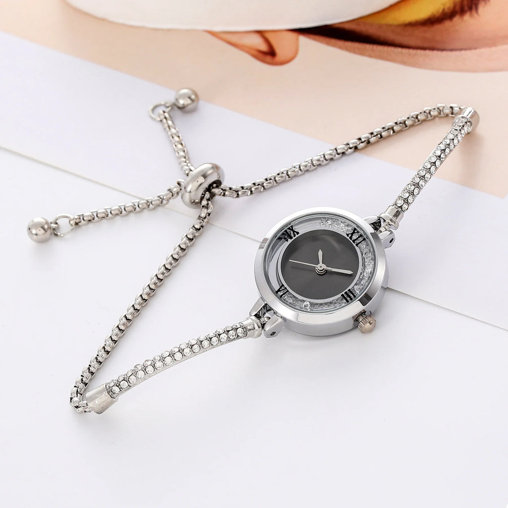 New Fashion Rhinestone Women's Watch Fine Strap Female Analog Quartz Watches Clock Gift Reloj Mujer