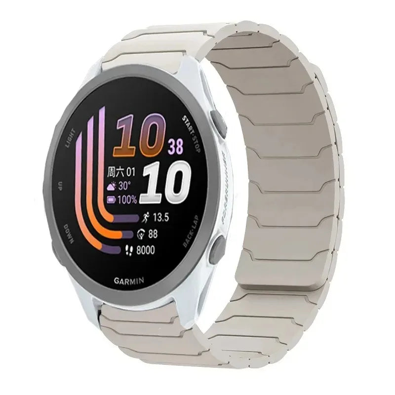 18mm 20mm 22mm Silicone Magnetic Strap for Garmin Forerunner 170 70 570 55 265 255/Active 6 5 Bracelet Venu 4 41/45mm Watchband
