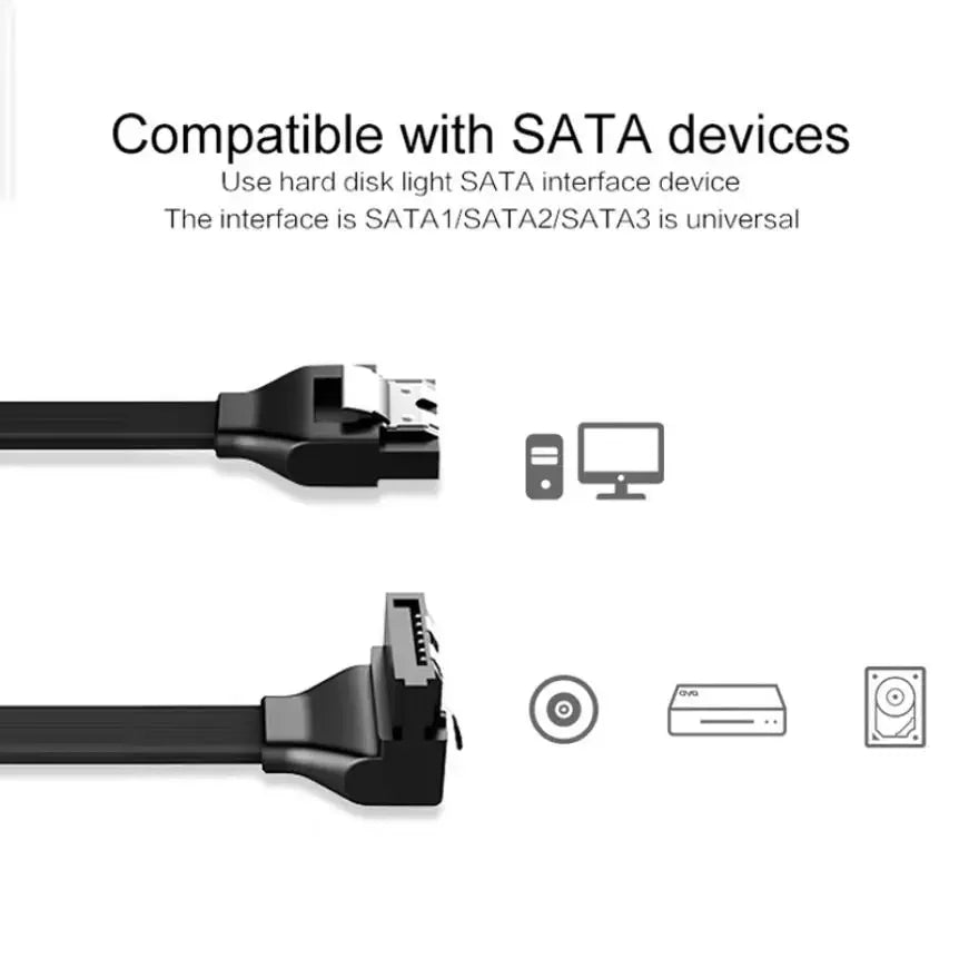 1-10PCS SATA Cable 6Gbps, sata 3 Cable, HDD ssd Data Cable, 7 pin SATA III Cable with Locking Latch for Hard Drives sata HDD/SSD