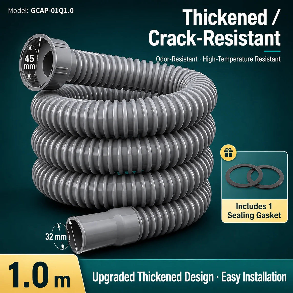Universal Flexible Kitchen Sink Drain Pipe Anti-Odor Sewer Hose Extension Tube for Mop Pool Laundry Sink Accessories