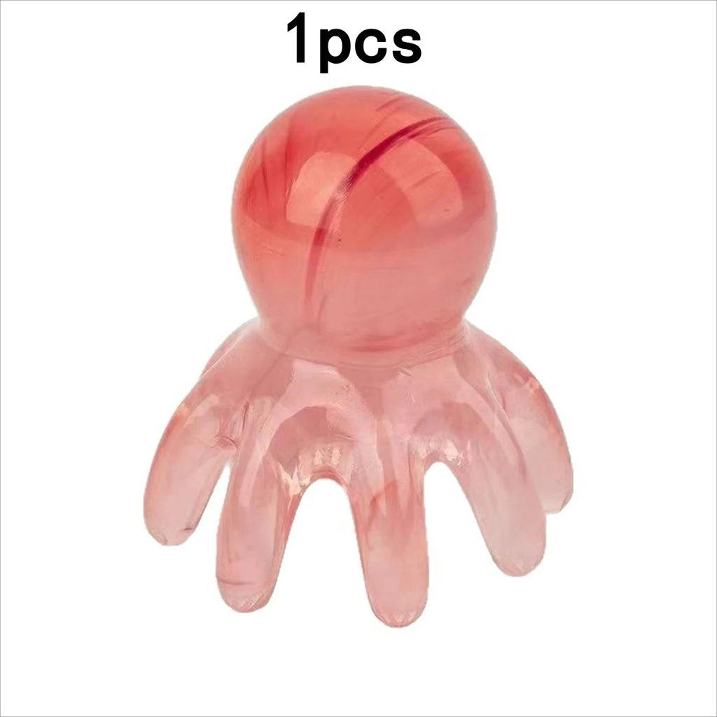 Octopus Shape Scalp Massage Comb 8-Tentacle Head Scratcher Comb Portable for Home Office Massage