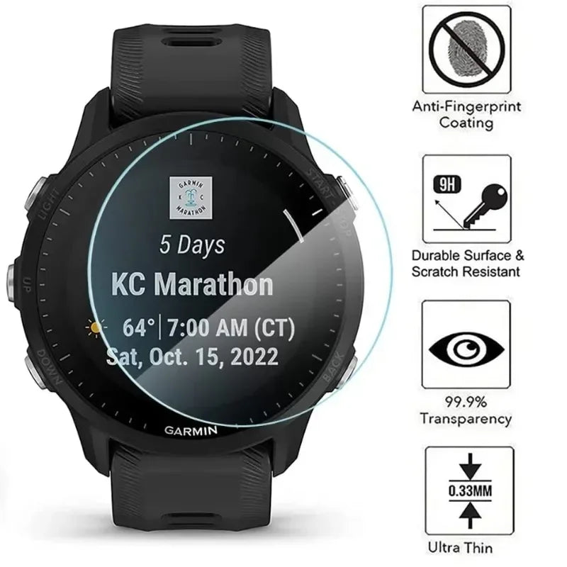 Tempered Glass for Garmin Forerunner 165 965 945 935 220 225 230 235 255s 735XT 620 630 Watch Anti Scratch Screen Protector Film