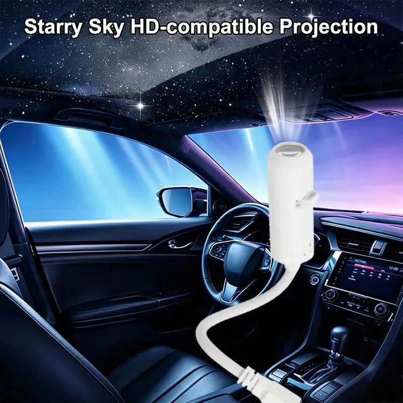 (Ce14)USB Galaxy Projector Night Light 360° Rotate LED Starry Sky Ambient Lamp For Party Home Decoration