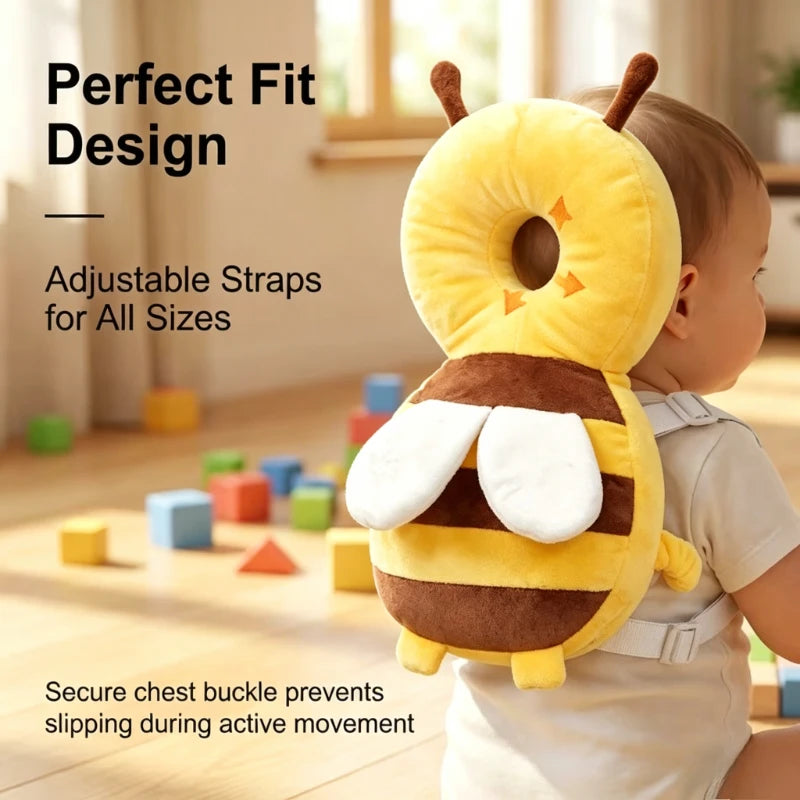 1PC Little Bee Baby Anti-Fall Pillow, Breathable Head Protection for Toddlers, Baby Head Protector, Nursing Pillow for Kids