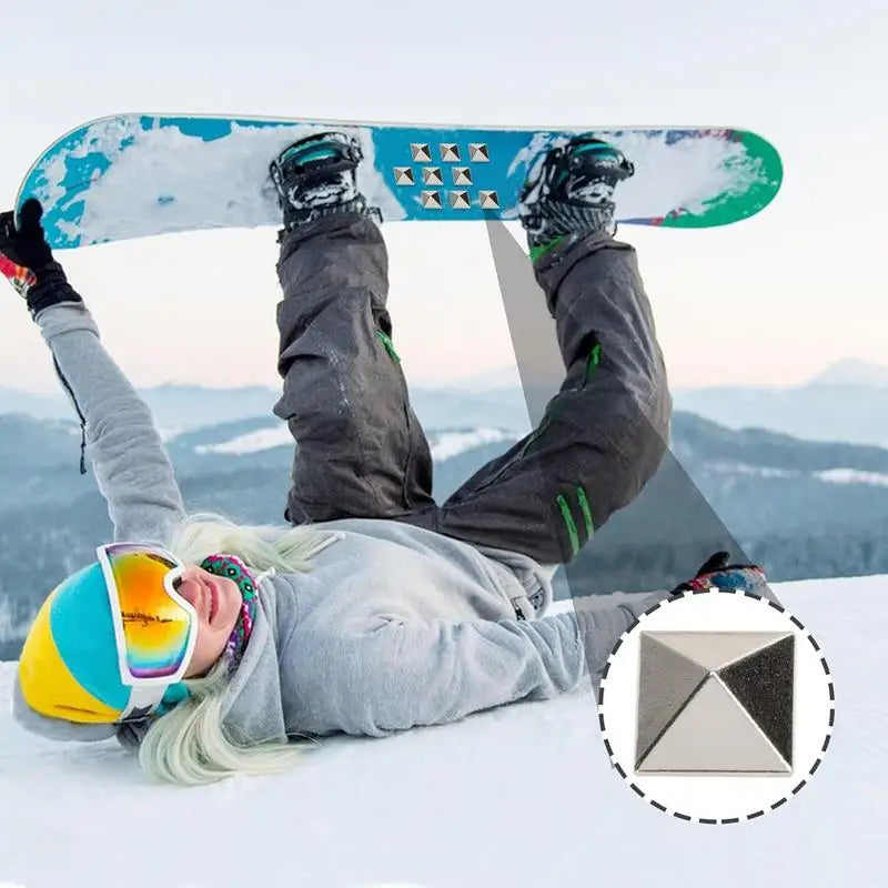 18pcs Snowboarding Pad Accessory Anti Slip Zinc alloy Material for Improving Skid Resistance Durable Exquisite Lightweight