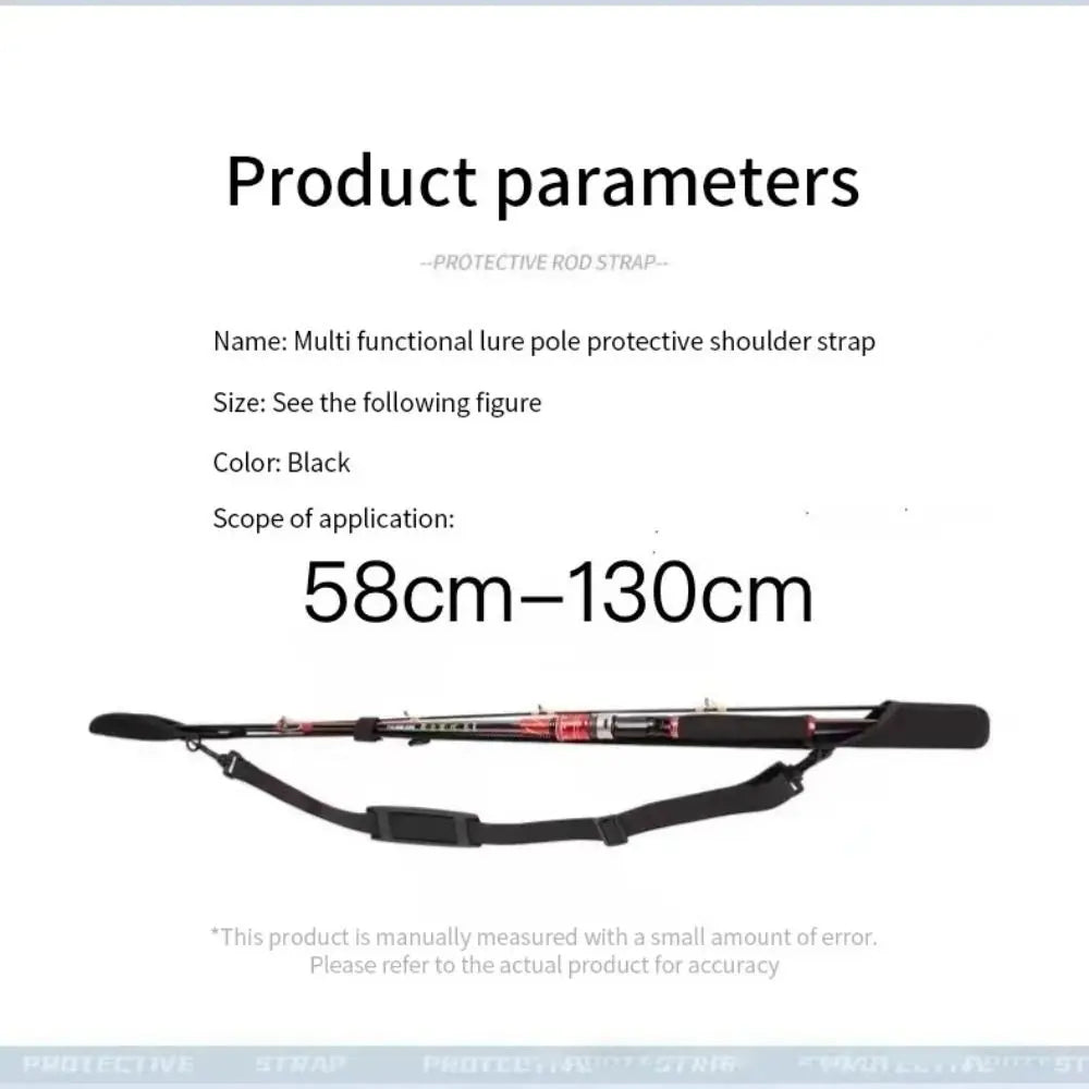 Adjustable Fishing Rod Storage Bag Portable Fishing Rod Shoulder Belt Fishing Rod Belt Protector Reel Fishing Accessories
