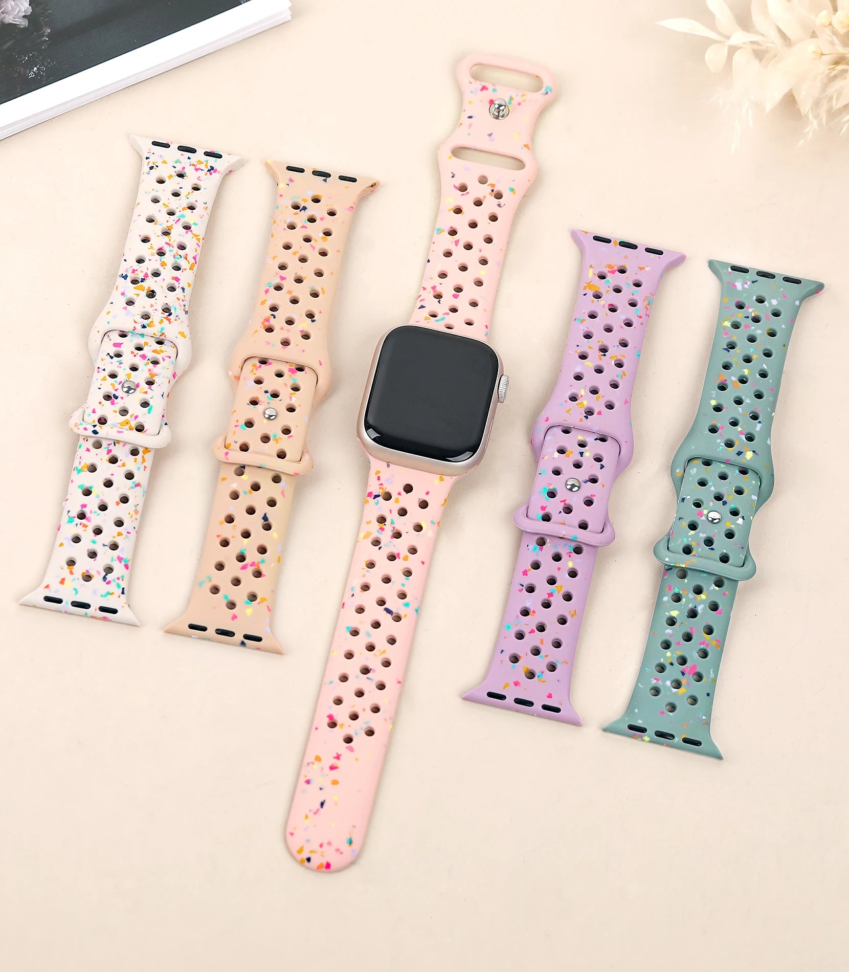Silicone Strap for Apple watch band 40mm 41mm 45mm 44mm 46mm 49mm 42mm Breathable bracelet iwatch Series 11 10 9 8 SE 3 Ultra 2