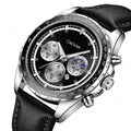 Quartz Calendar Watch with Leather Strap – Three Colors