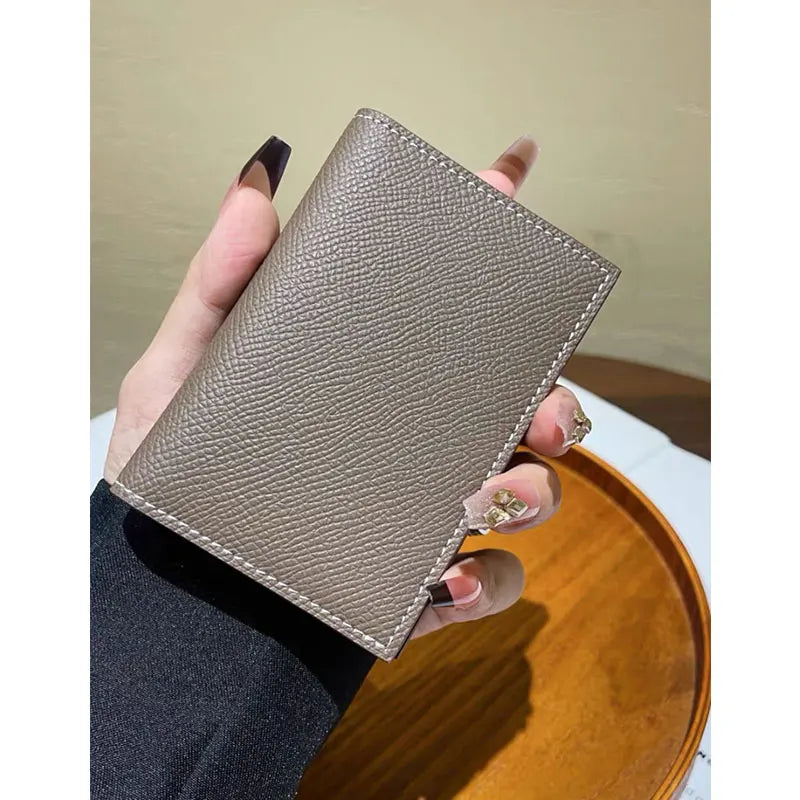 Genuine Leather Credit Card Holder for Women And Men with Free Embossing Personalized High-Quality Protective Bank Card Case