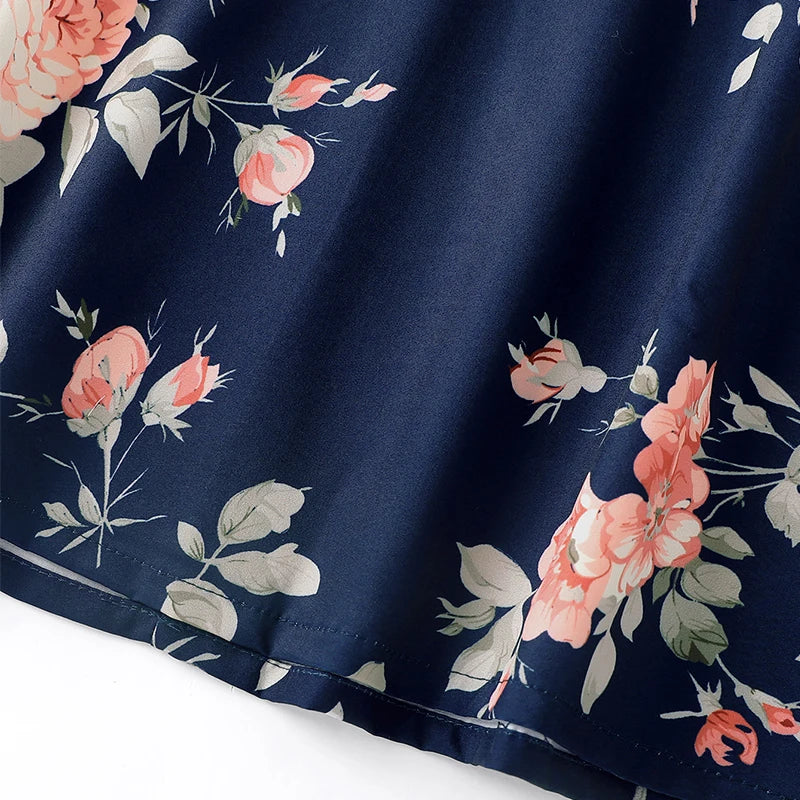 Girls Summer Fashion Thin Holiday Leisure Sleeveless Fragmented Flower Print Dress Comfortable Skirt Children's Clothing