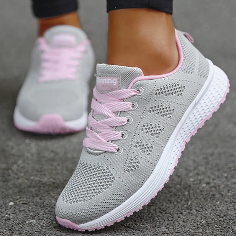 Sneakers Women Shoes Fashion Vulcanize Chunky Sneakers Flat Ladies Shoes Walking Women's Sneakers Plus Size Mujer Shoes Woman