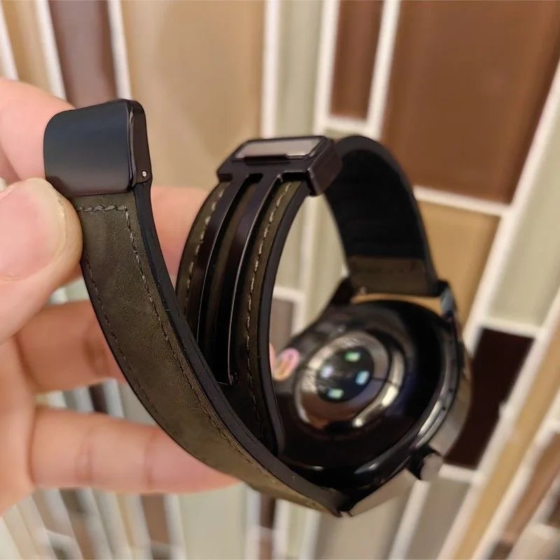 Leather Silicone Strap For Xiaomi Watch 2 Pro S4 S3 S2 S1 Pro Active 22mm Magnetic Watch Band For Mi Watch Color Miwatch Color 2