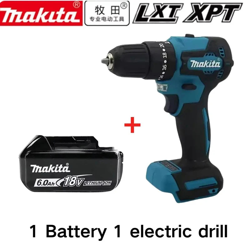 Genuine Makita DDF487 18V Brushless Li-ion Cordless Drill, Rechargeable Power Tool Kit for Household, Farm & Auto Repair
