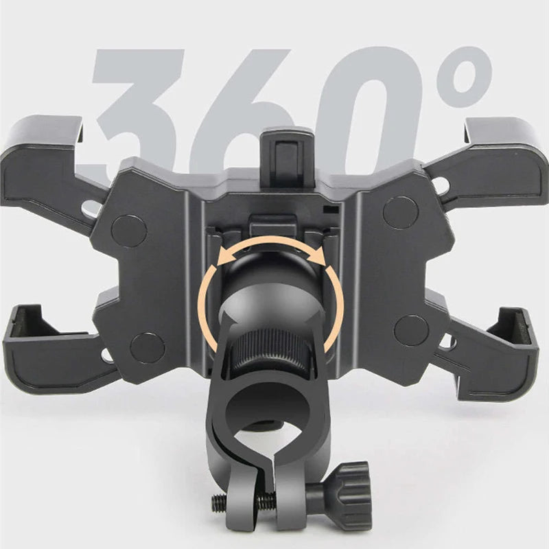 360° Rotatable Bike Phone Mount Universal Handlebar Phone Cradle Shockproof Phone Holder Compatible with 4–7 Inch Smartphones