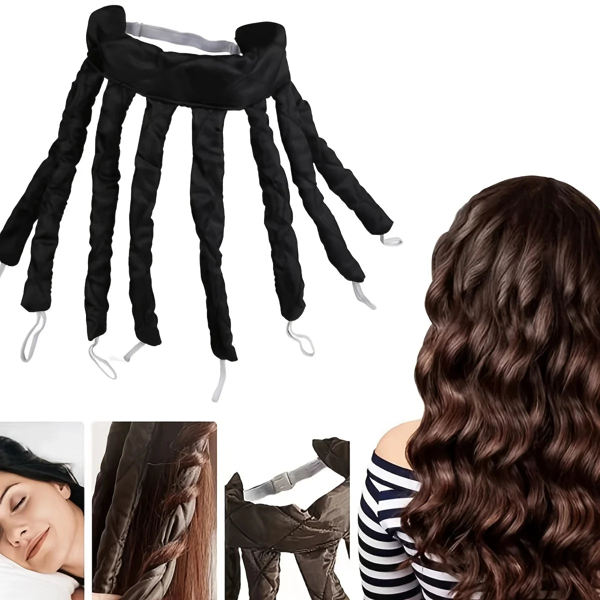 1pc Soft No-Heat Octopus Hair Curler for Women, Perfect for Long Hair Sleeping Curls Band, Overnight Hairstyling, No Heat Curls