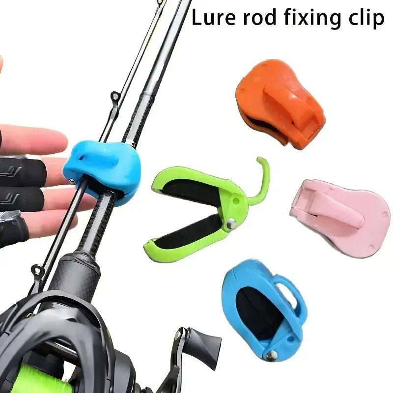 2pcs Quick-attach Fishing Rod Clip Tool-free 1-hand Holder For Freshwater Rods Secure Grip Tackle Organizer Utility Tools