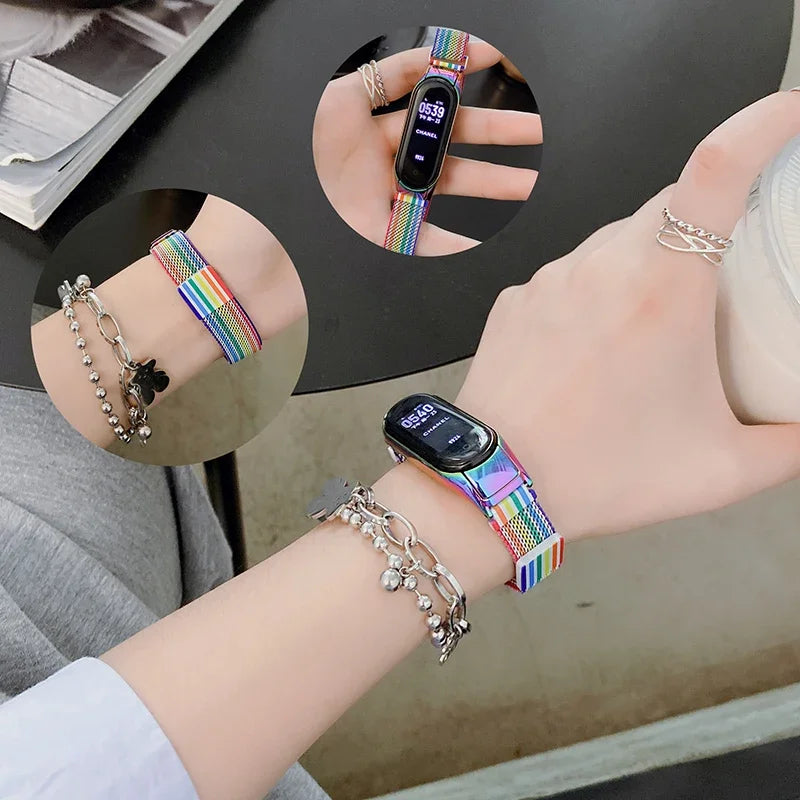 Milanese loop for Xiaomi smart Band 8-NFC Strap Sport wristband Miband8 smartwatch Replacement bracelet on Mi band 8 Accessories