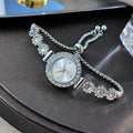 Fashion Rhinestone Women Watches Diamond Flowers Bracelet Ladies Quartz Wristwatch
