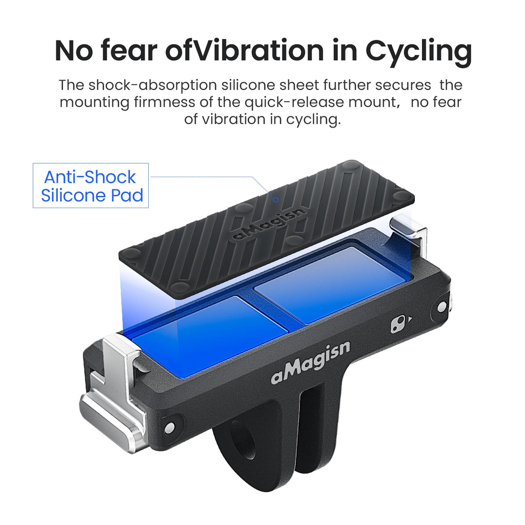 aMagisn Quick Release Mount for Insta360 Go Ultra, Plastic Magnetic Base with Stainless Steel Claws for Go Ultra Accessories