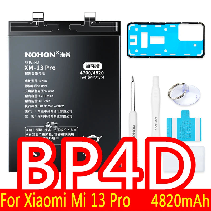 NOHON BM59 BM4E BM4F BM4W Battery For Xiaomi Mi 11T 8 Lite 9 SE 9T Pro 10T 10 Ultra 11 12 10S 12S 12X Mix 4 A3 POCO F1 Batteries