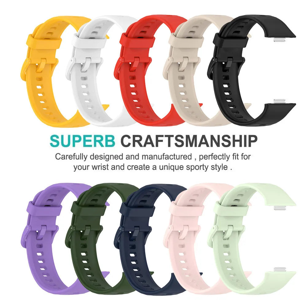 Silicone Watch Strap For Huawei Watch Fit 3 Strap Replacement Band For Huawei Watch Fit3 Strap With Case Screen Protector