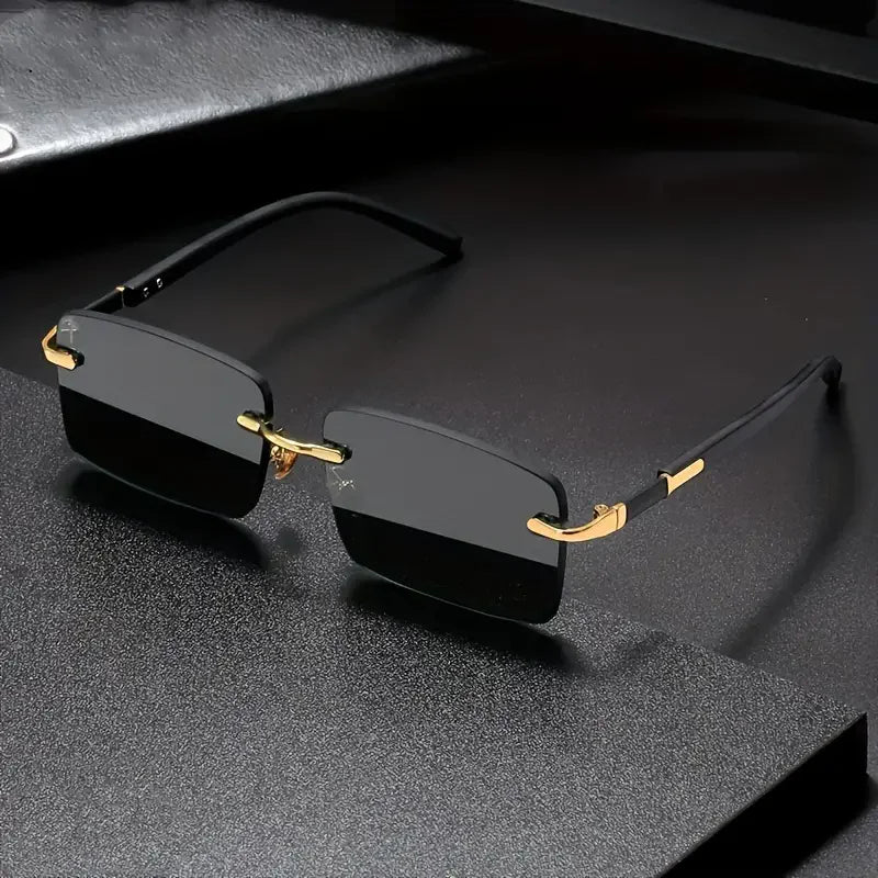 1/3 PCS Rimless Sunglasses Rectangle Fashion Popular Women Men Shades Small Square Sun Glasses Female Male Summer Traveling