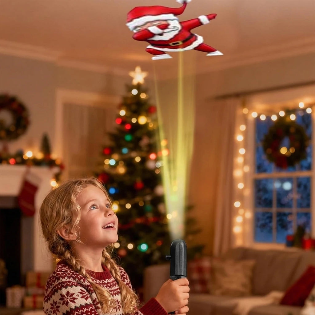 USB Powered Christmas Projector Lights with Santa Claus/Gingerbread Man/elk Patterns Spotlight Indoor Party Navidad Xmas Decor