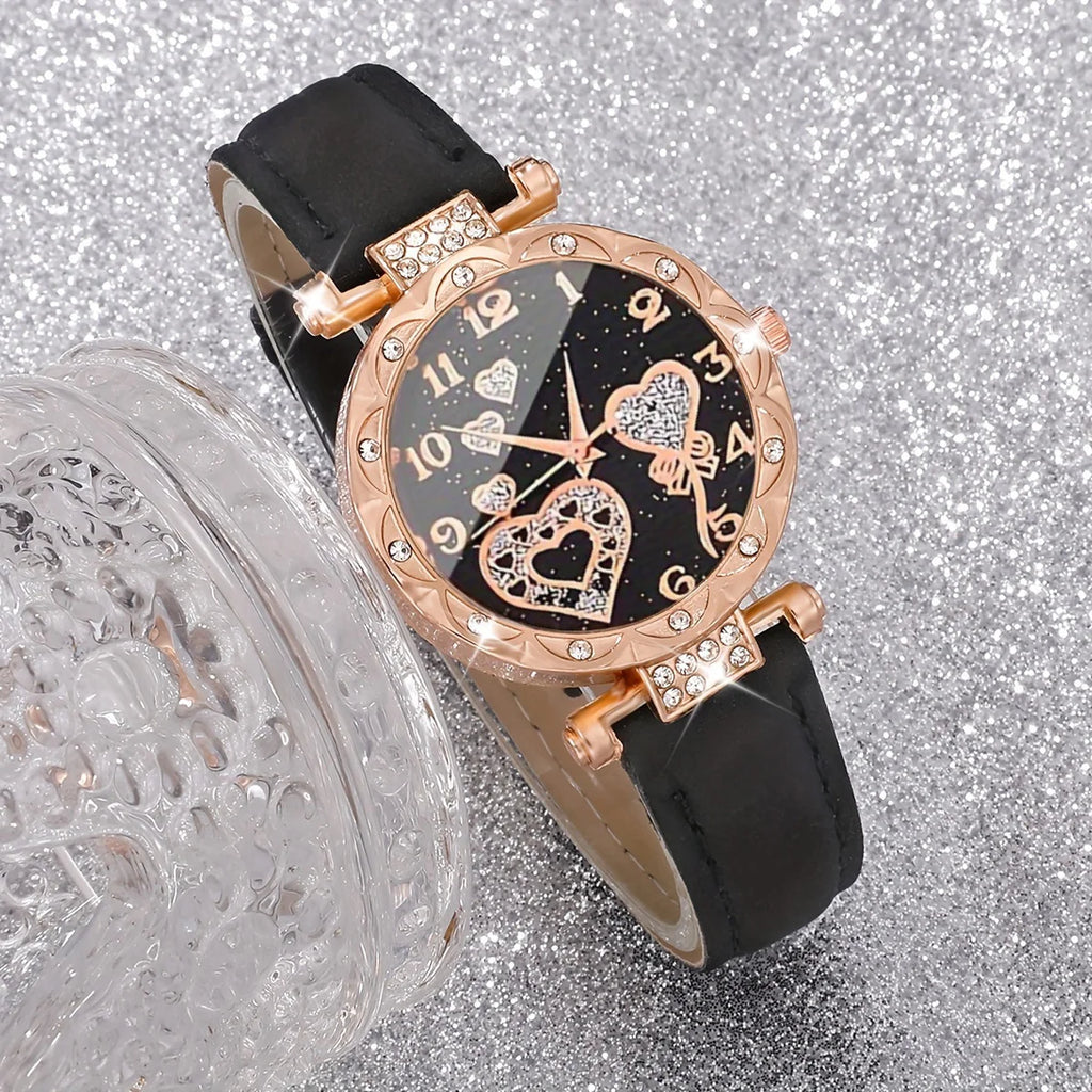 5pcs New Women's Fashion Quartz Watch, Ideal For Parties, Mother's Day & Eid Al Adha, Great Gift For Girlfriend And Best‑Friends