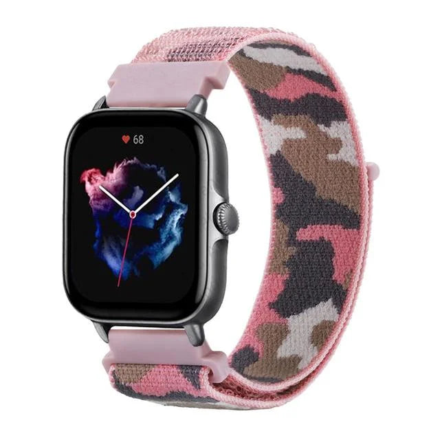 20mm 22mm Nylon Loop Strap for Amazfit GTR 47mm/GTR4 3 Pro/GTS 4 mini/3 Bracelet for Amazfit Balance 3 2/bip 5 6 Max/Stratos 2 3