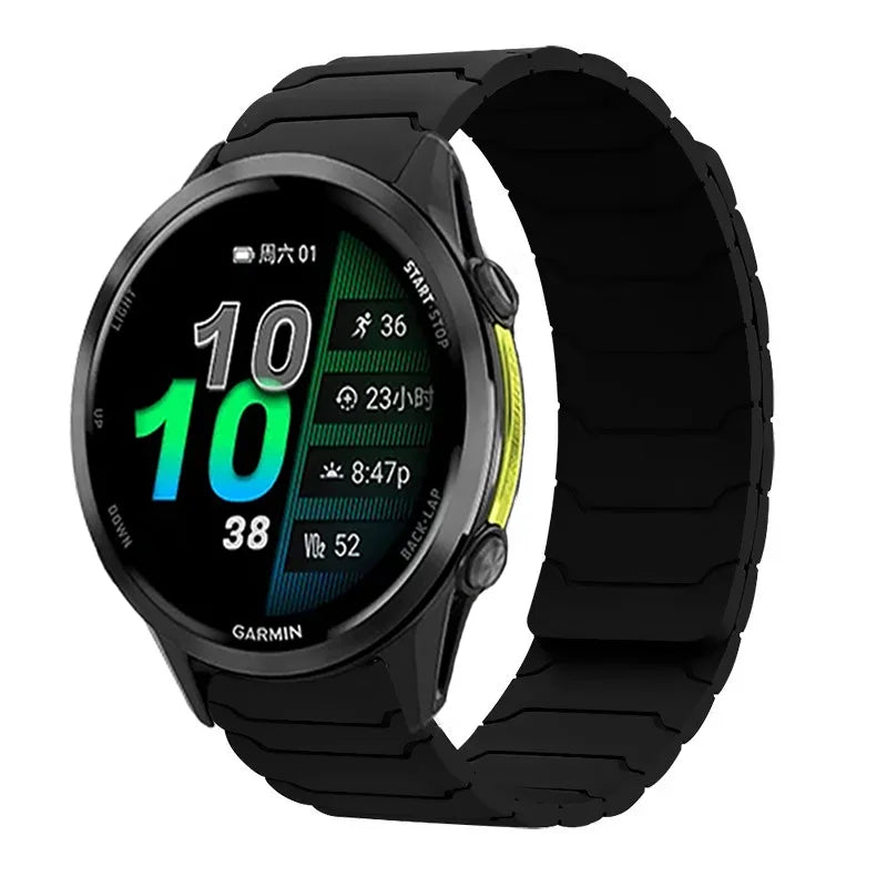 18 20 22mm Silicone Strap For Garmin Venu 4 3 2 3s 2s band Forerunner 255 165 265 255s 265s 970/Active 6/5/4 Magnetic Bracelet