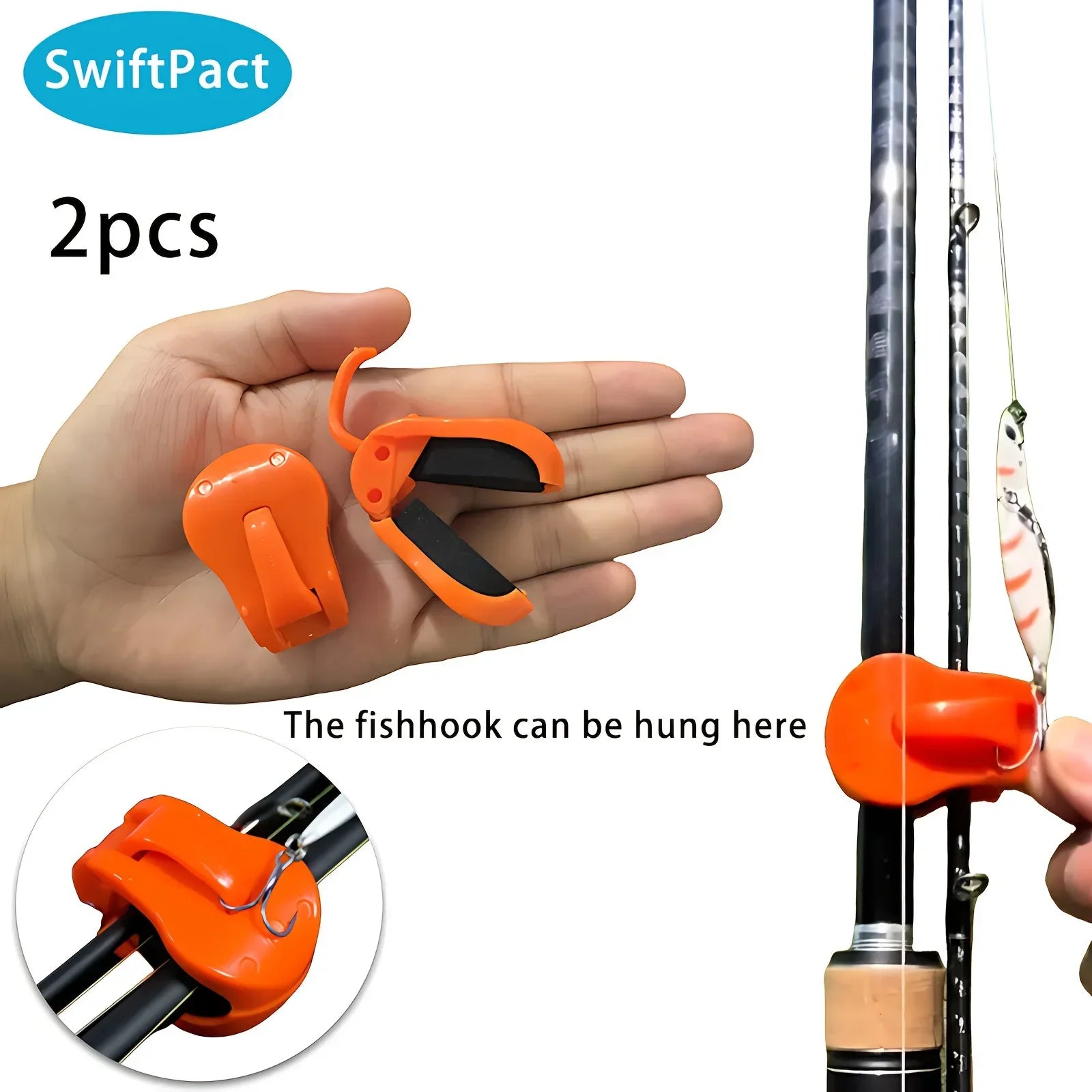 2pcs Quick-attach Fishing Rod Clip Tool-free 1-hand Holder For Freshwater Rods Secure Grip Tackle Organizer Utility Tools