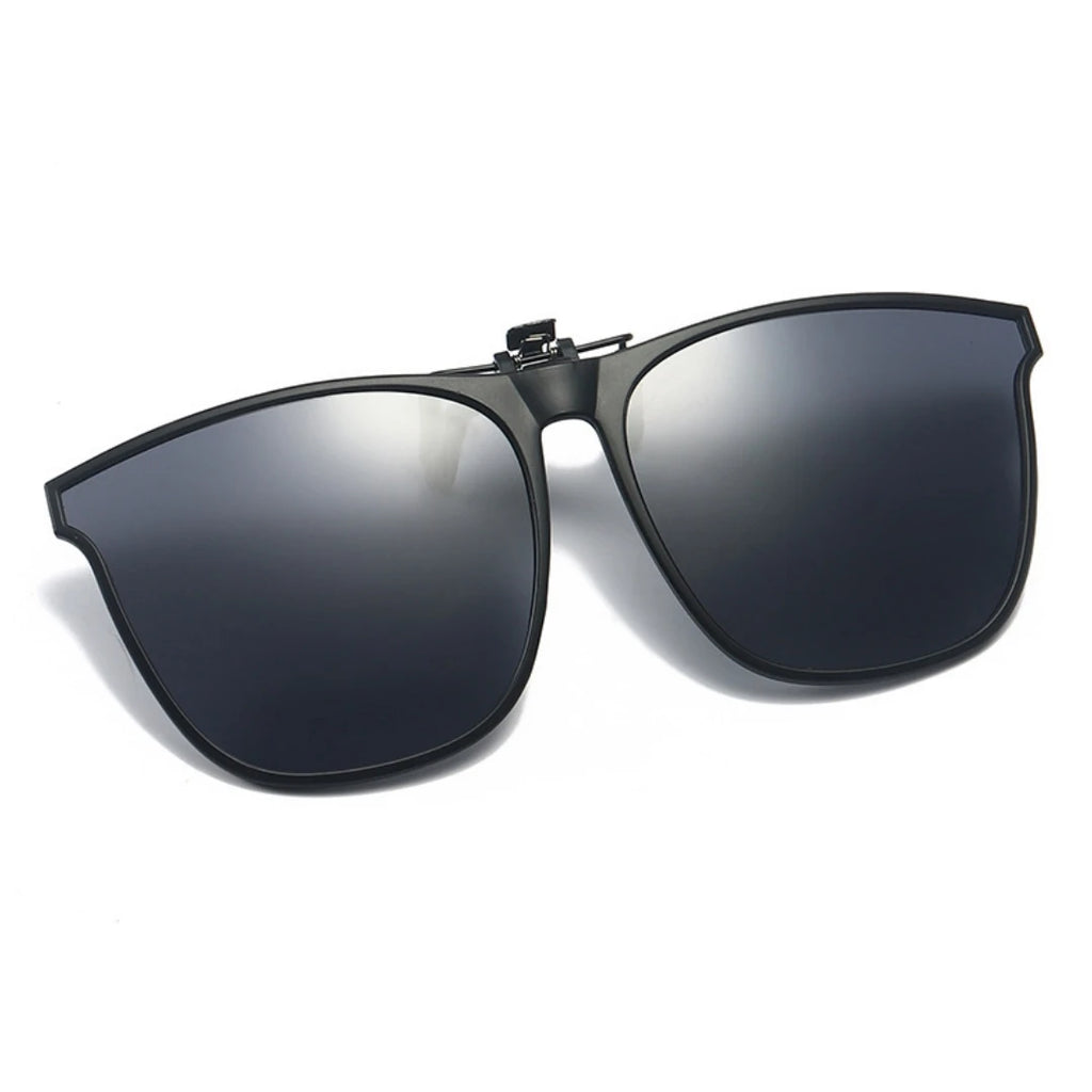 A Pair of New PC Clip Sunglasses for Outdoor Fishing and Driving. Clip Sunglasses for Day and Night Use.