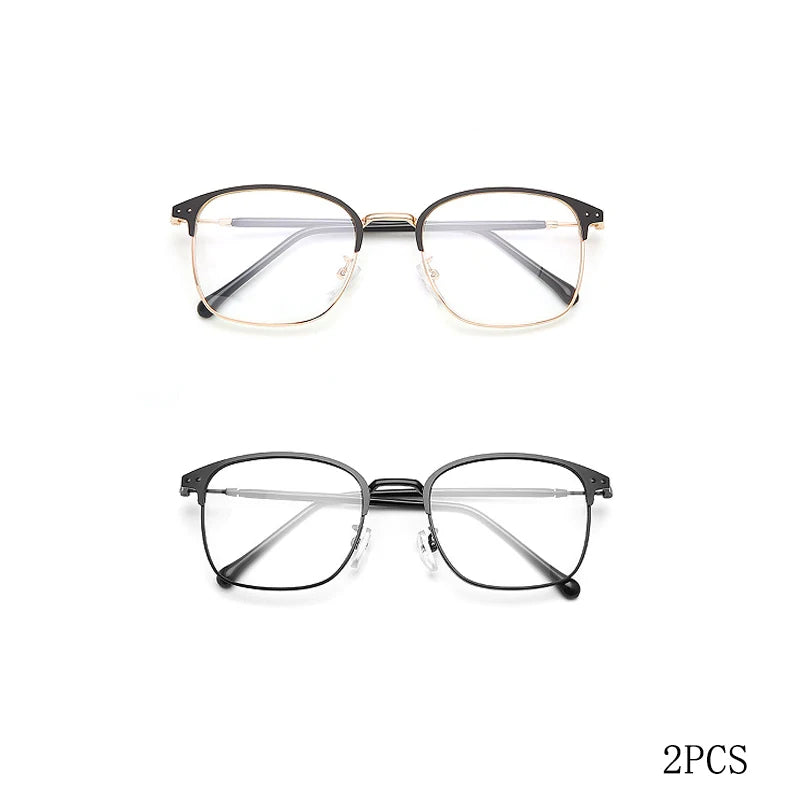 Photochromic Frameless Eyeglasses for Men Fashion Glasses Anti Radiation Eye Sunglasses for Men Korean Glasses Rectangle Compute