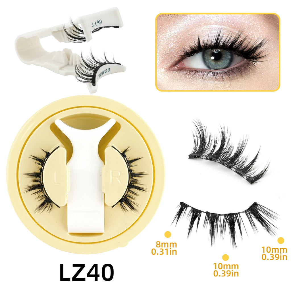 1 Pair Magnetic Eyelashes Set Reusable Easy to Use Eyelash Extension Tools Natural Curler False Eyelashes With Magnetic Tweezers