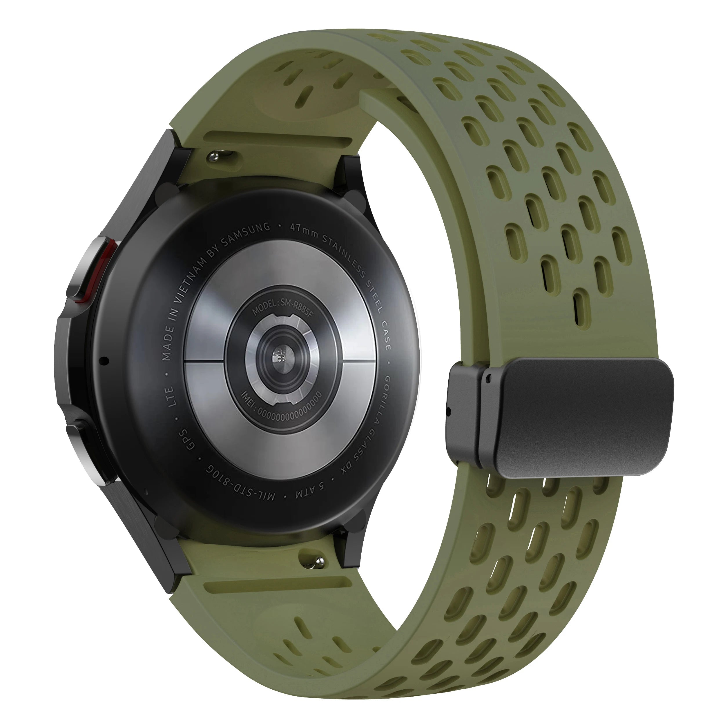 Silicone Strap for Samsung Galaxy Watch 7 6 5 4 40mm 44mm 5Pro 45mm Magnetic Buckle Band 6 Classic 43mm 47mm No Gaps Bracelet