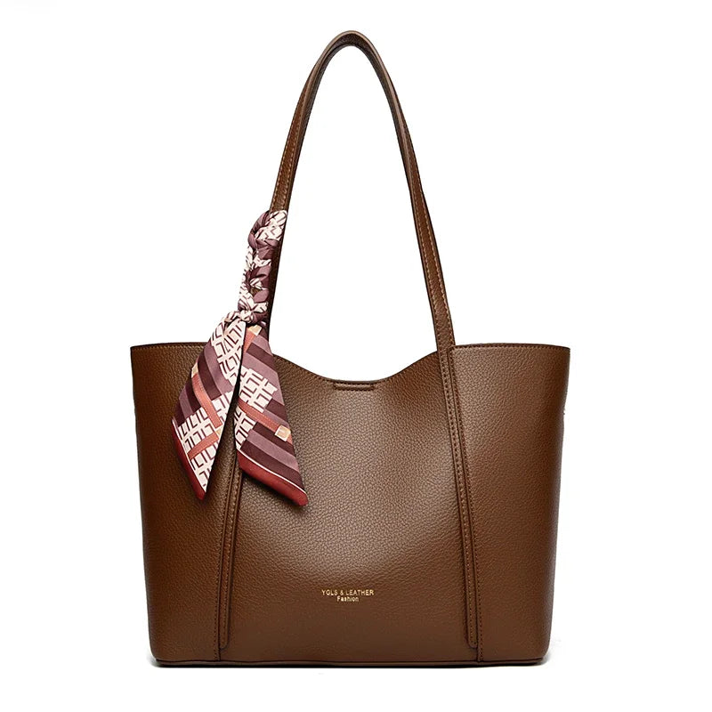 Genuine Brand Women Tote Bag High Quality Soft Leather Large Ladies Shoulder Crossbody Bag Luxury Female Shopping Handbag A Main